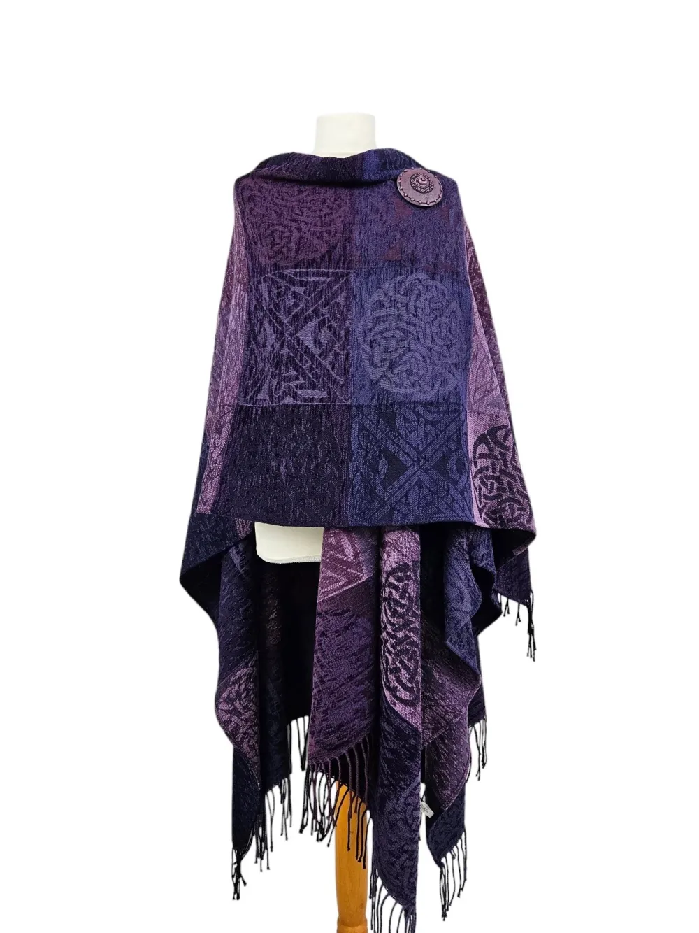 Scarves & Wraps|Calzeat of Scotland Celtic Knot Heather Ruana