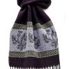 Scarves & Wraps|Calzeat of Scotland Celtic Alba Thistle Purple Jacquard Scarf