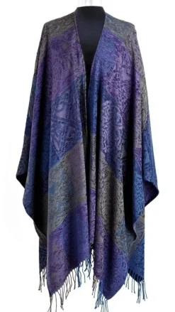 Scarves & Wraps|Calzeat of Scotland Celtic Knot Pewter Ruana