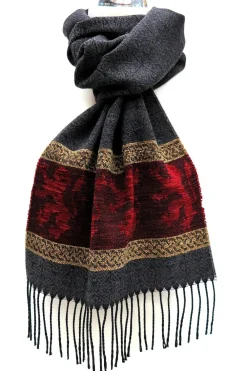 Scarves & Wraps|Calzeat of Scotland Celtic Alba Lion Red Jacquard Scarf