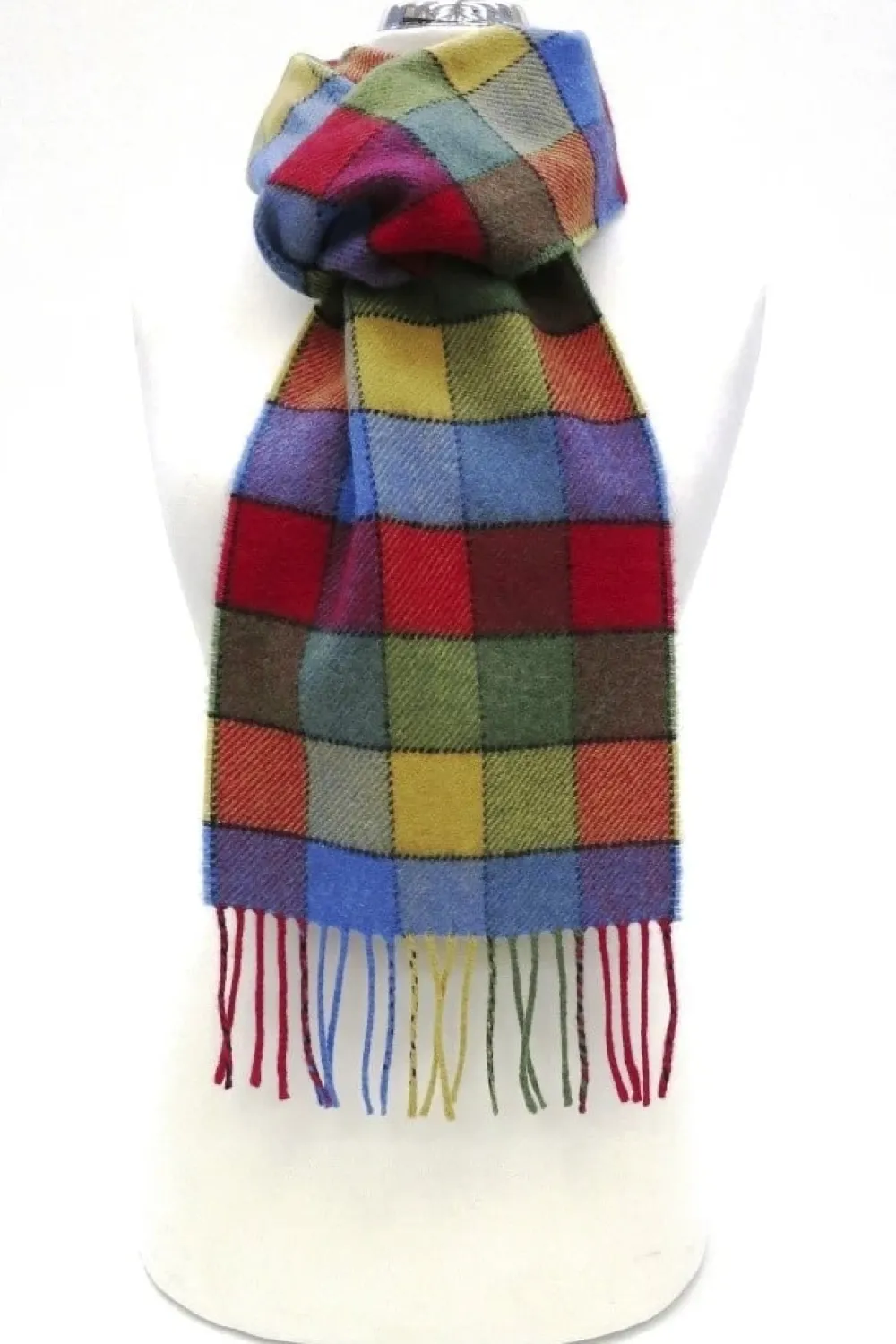 Scarves & Wraps|Calzeat of Scotland Lagos Funfair Border Lambswool Scarf