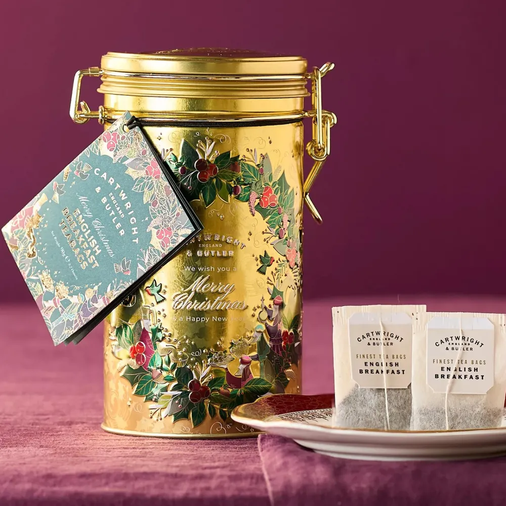 Cartwright & Butler Other Favourites|Merry Christmas English Breakfast Tea Caddy 30s