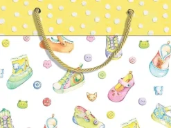 Caspari Gift Bags|Baby Shoes Small Gift Bag