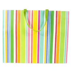 Caspari Gift Bags|Cabana Stripe Bright Jumbo Gift Bag