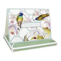 Caspari Boxed Cards|Hummingbird Trellis Thank You Boxed Cards
