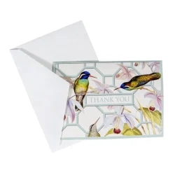 Caspari Boxed Cards|Hummingbird Trellis Thank You Boxed Cards