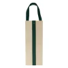Caspari Gift Bags|Jute And Twill Natural/Hunter Bottle Bag