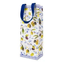 Caspari Gift Bags|Mediterranean Blue Bottle Bag