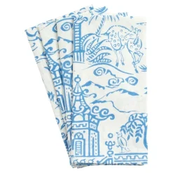 Caspari Cotton Napkins|Pagoda Toile Cotton Napkin Set