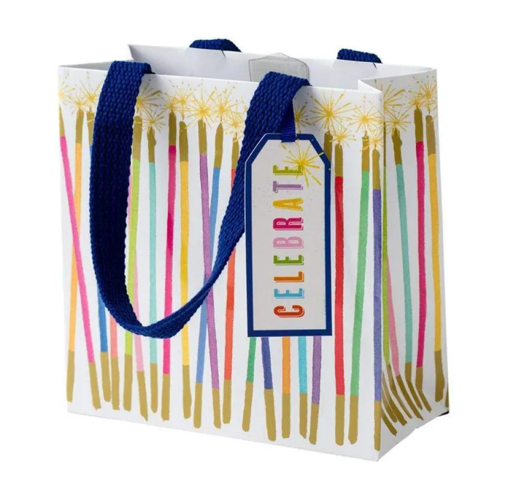 Caspari Gift Bags|Party Candles Small Square Gift Bag