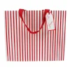 Caspari Gift Bags|Stripes For Days Red/White Medium Gift Bag