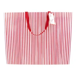 Caspari Gift Bags|Stripes For Days Red/White Jumbo Gift Bag