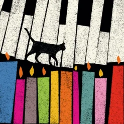 Greeting Cards|Cat on a Hot Tin Roof Birthday Card