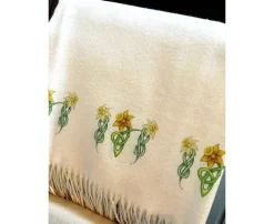 Scarves & Wraps|Celtic Daffodils Cream Cashmere Blend Scarf