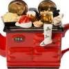 Ceramic Inspirations Teapots|Christmas Large Red Aga-Style Teapot