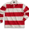 Shirts & Sweaters|Classic 4 Inch White/Red Rugby Shirt