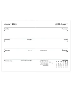 Journals & Other Stationery|Classic Mini Pocket Week to View Planner 2026, Sunday Start, Dark Blue
