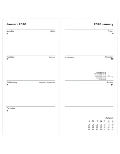 Journals & Other Stationery|Classic Slim Week to View Planner with Monthly Planners 2026, Burgundy