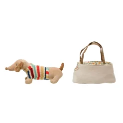Soft Toys|Toys|Cotton Removable Dachshund in Carrier