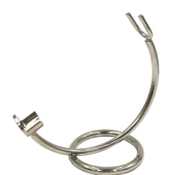 Blades & Shave Accessories|Curved Chrome Razor Stand for Safety Razors