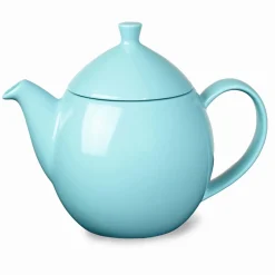 Teapots|Dew Teapot with Basket Infuser - Turquoise