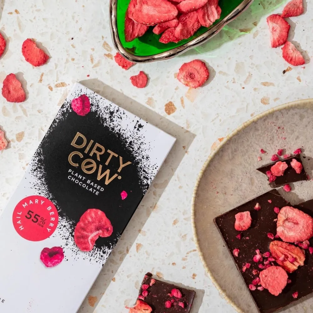British Chocolate|Dirty Cow Hail Mary Berry Plant Based Chocolate Bar