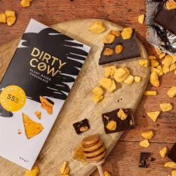 British Chocolate|Dirty Cow Honeycomb Heaven Plant Based Chocolate Bar