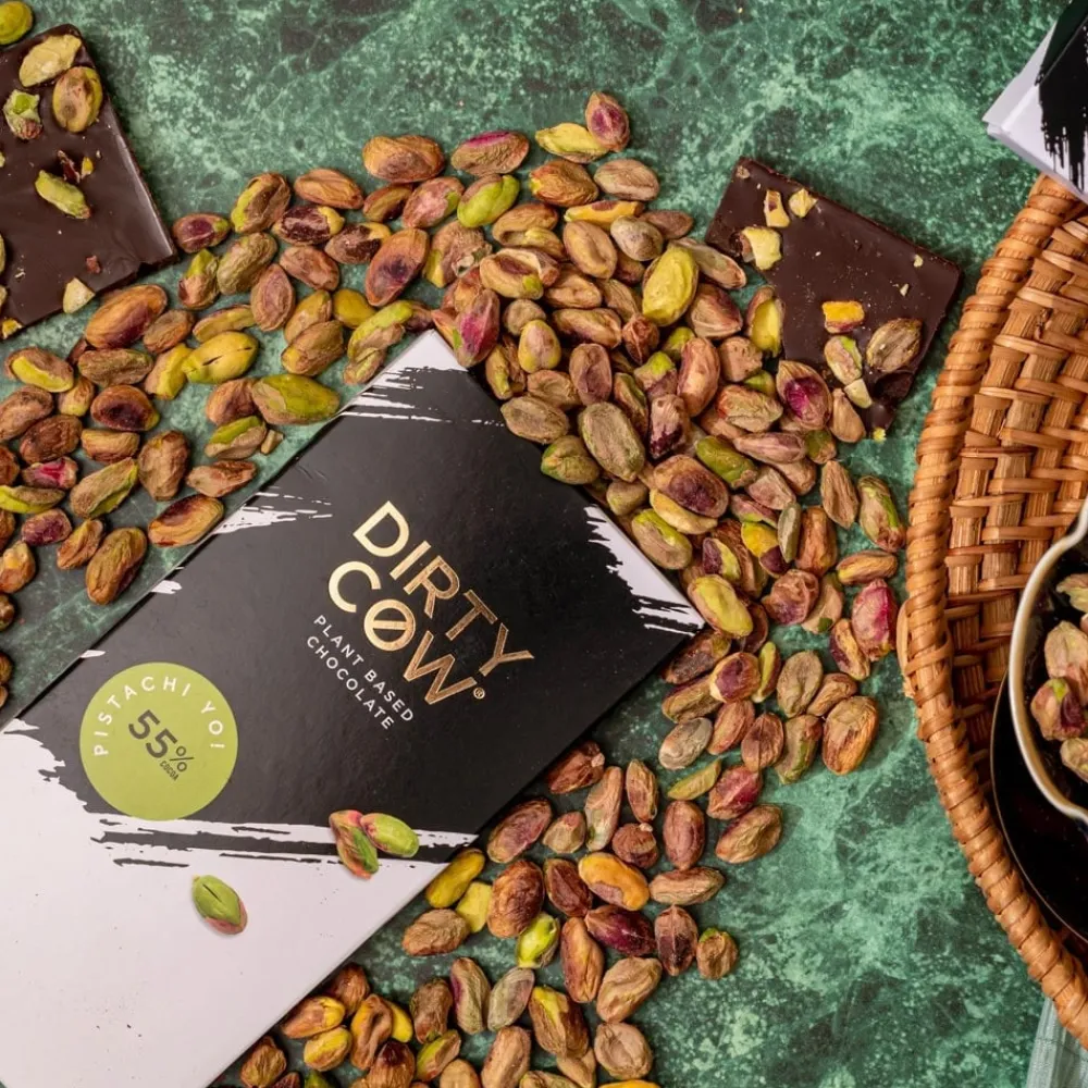 British Chocolate|Dirty Cow Pistachi Yo! Plant Based Chocolate Bar