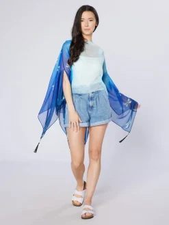 Scarves & Wraps|Dragonflies Recycled Bottle Poncho