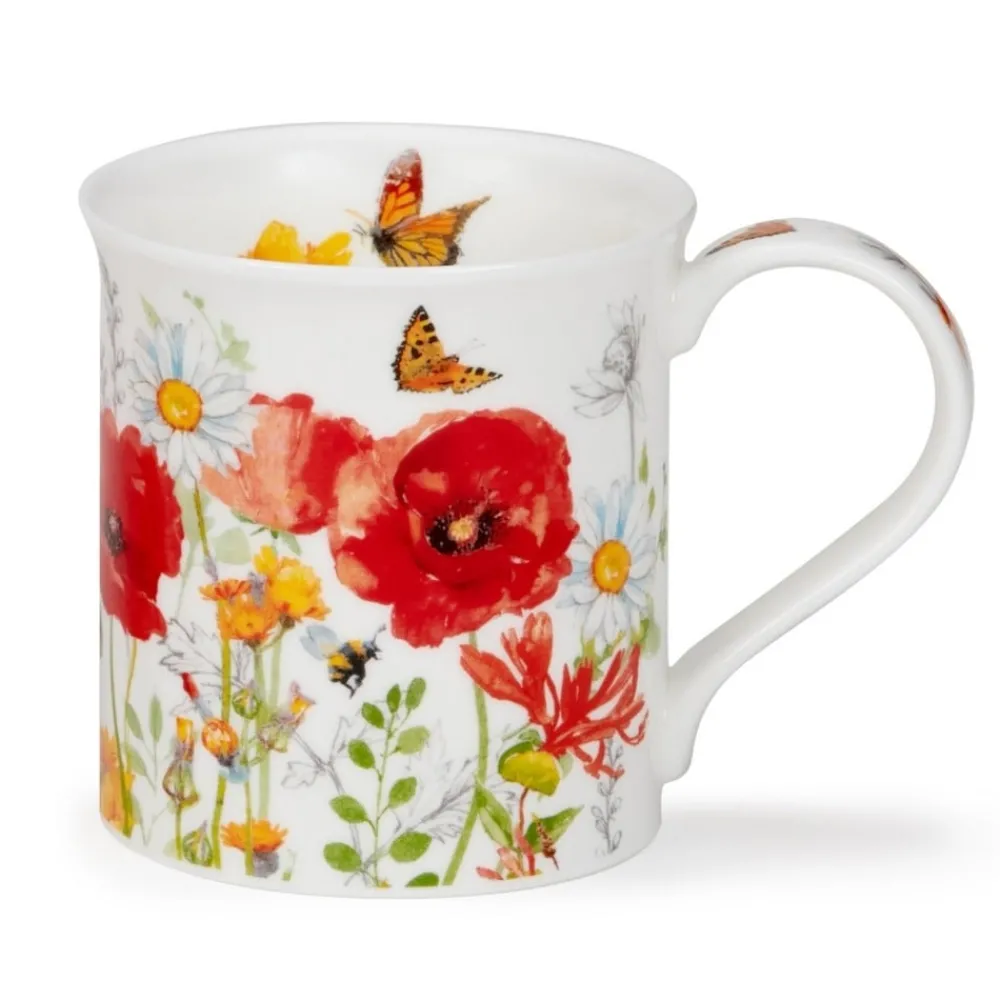 Dunoon Shape: Bute|Bute Meadow Breeze Red Mug