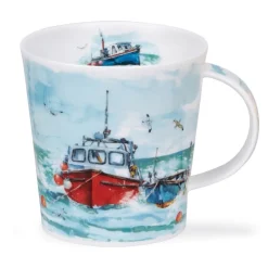 Dunoon Shape: Cairngorm|Cairngorm Fishing Boats Red Mug