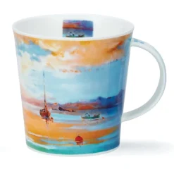 Dunoon Shape: Cairngorm|Cairngorm Seascape Peach Mug