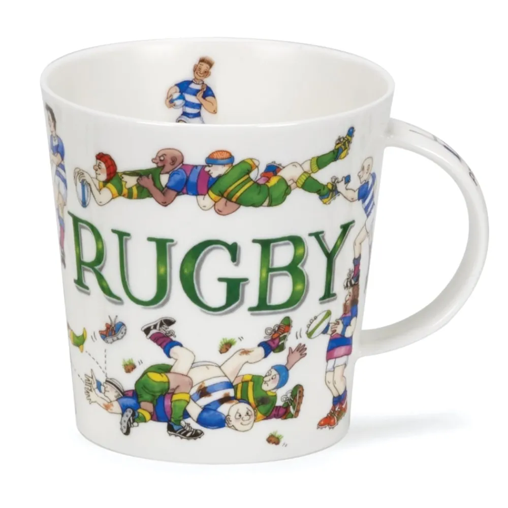 Dunoon Shape: Cairngorm|Cairngorm Sporting Antics Rugby Mug