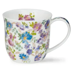 Dunoon Shape: Cumbrae|Cumbrae Belles Fleurs Blue Mug