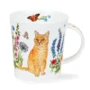 Dunoon Shape: Lomond|Lomond Floral Cats Ginger Mug