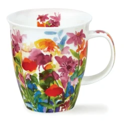 Dunoon Shape: Nevis|Nevis Bright Blooms Pink Mug