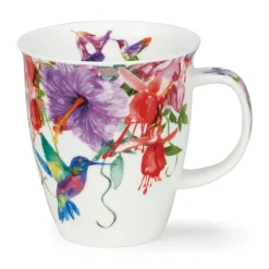 Dunoon Shape: Nevis|Nevis Hummingbirds Purple Mug