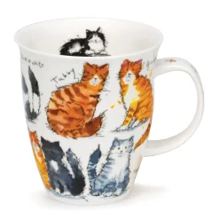 Dunoon Shape: Nevis|Nevis Messy Cats Mug