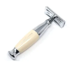 Edwin Jagger Razors|Ivory & Chrome Plated Double Edge Safety Razor