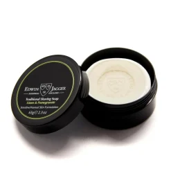 Edwin Jagger Shaving Soaps & Cream|Limes & Pomegranate Shaving Soap in Travel Container