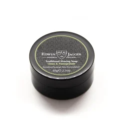 Edwin Jagger Shaving Soaps & Cream|Limes & Pomegranate Shaving Soap in Travel Container