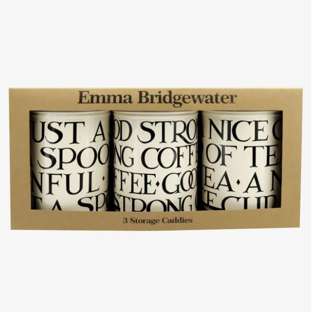 Emma Bridgewater Decorative Tins|Tea Tins & Storage Jars|Black Toast Round Caddies