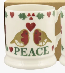 Emma Bridgewater Emma Bridgewater|Assorted Mugs|Christmas Joy Peace 1/2 Pint Mug