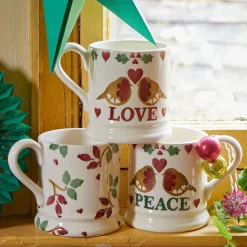 Emma Bridgewater Emma Bridgewater|Assorted Mugs|Christmas Joy Peace 1/2 Pint Mug