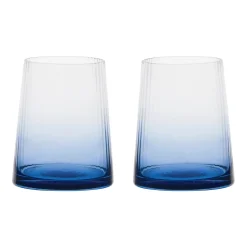 Glasses & Steins|Empire Blue Double Old Fashioned Tumblers Pair