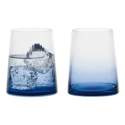 Glasses & Steins|Empire Blue Double Old Fashioned Tumblers Pair