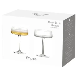 Glasses & Steins|Empire Clear Champagne Coupes Pair