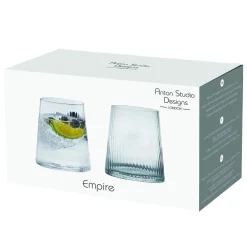 Glasses & Steins|Empire Clear Double Old Fashioned Tumblers Pair