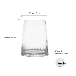 Glasses & Steins|Empire Clear Double Old Fashioned Tumblers Pair