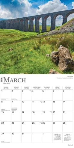 Calendars|England 2026 Square Wall Calendar